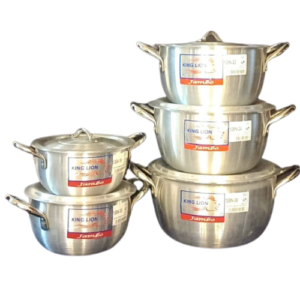 Kinglion Jambo Bellypot With Handles + Lids, 10Pcs/Set